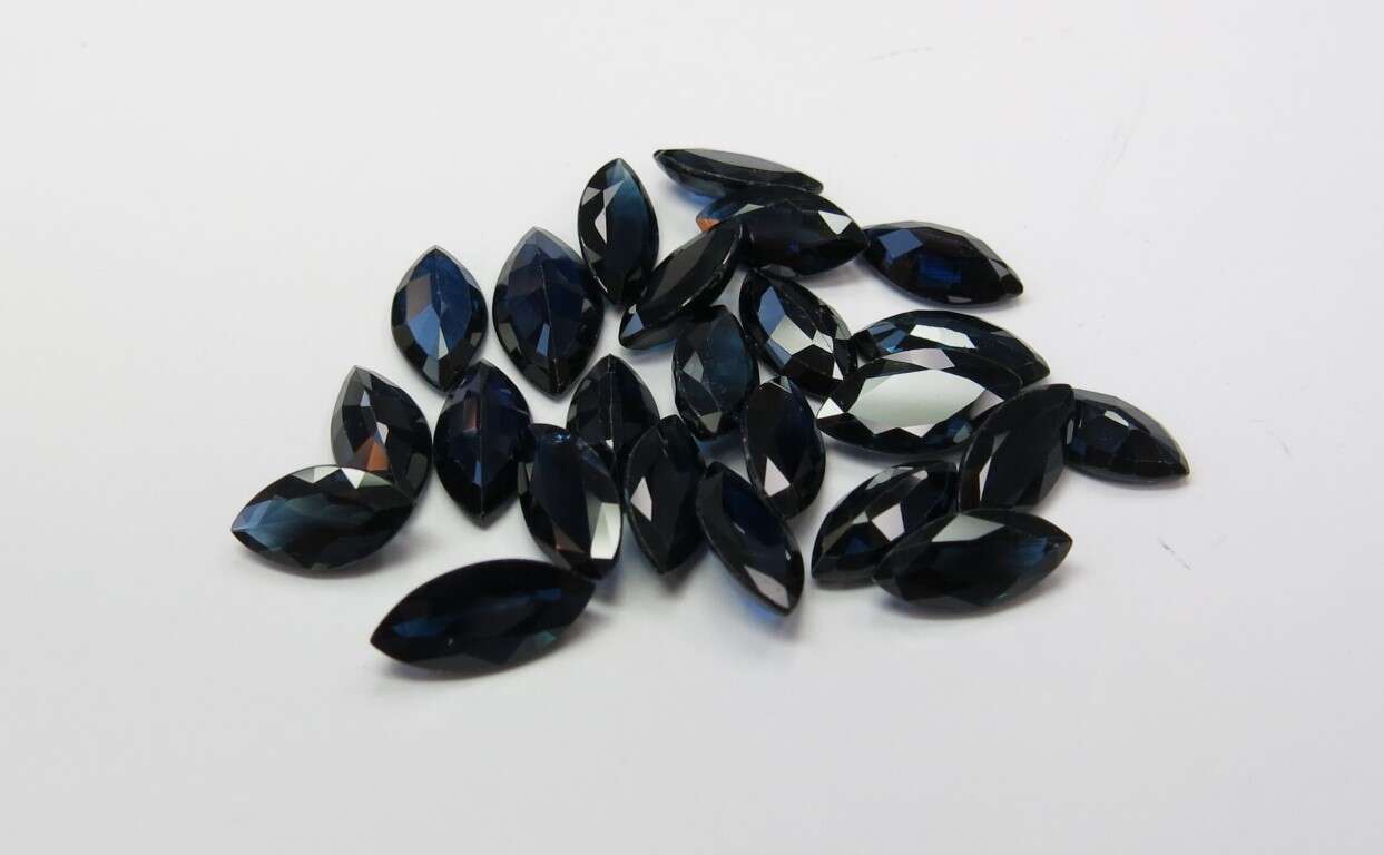Blue Sapphire Marquise: 12mm x 6mm