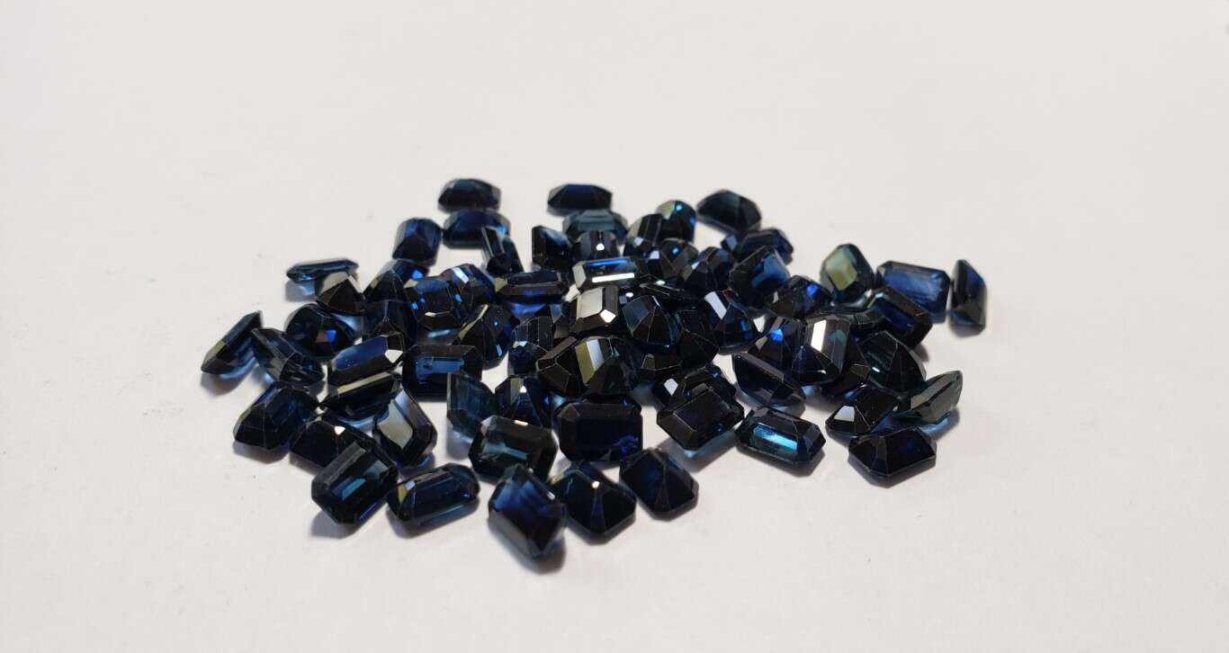 Blue Sapphire Octagon: 6mm x 4mm