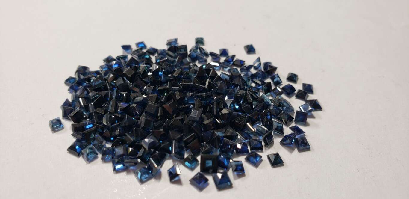 Blue Sapphire Square Cut: 3mm - 4mm