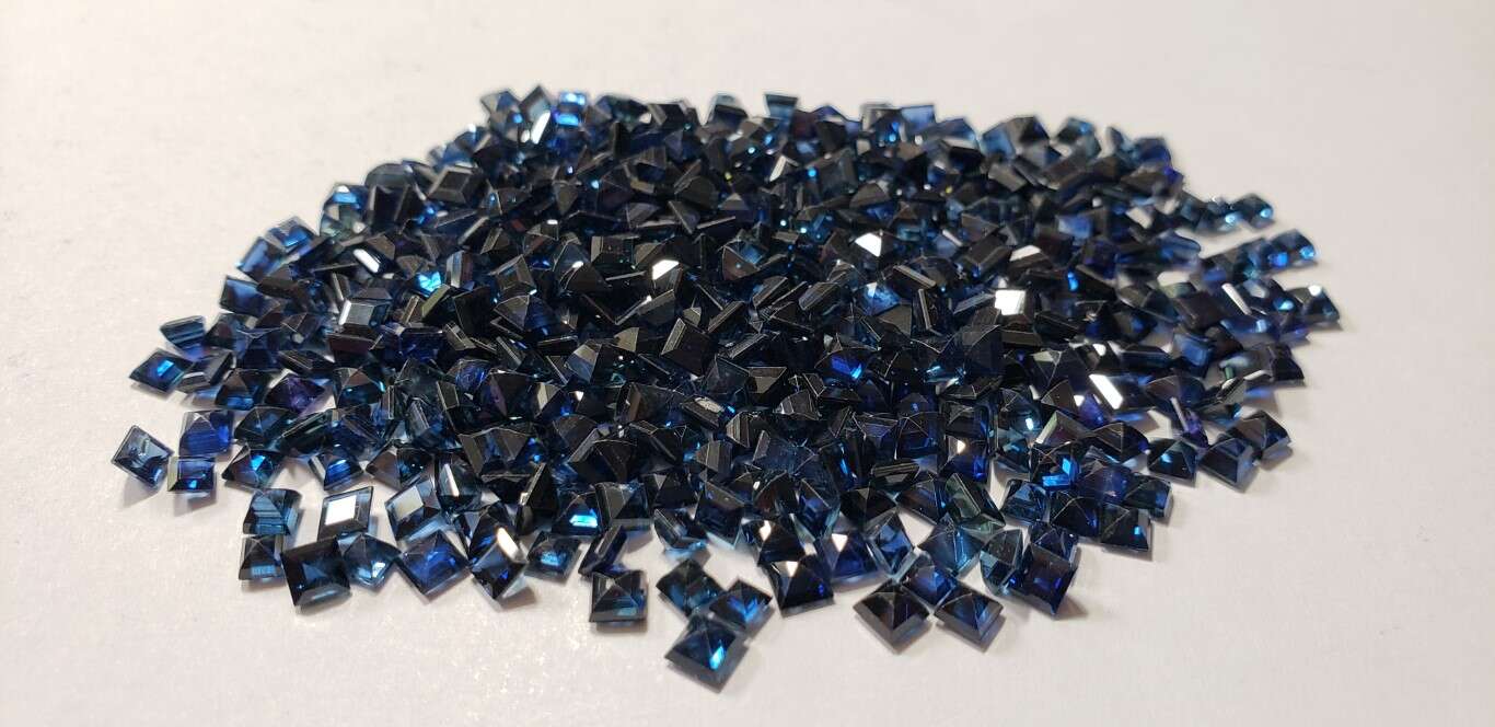 Blue Sapphire Square Cut: 3mm - 4mm