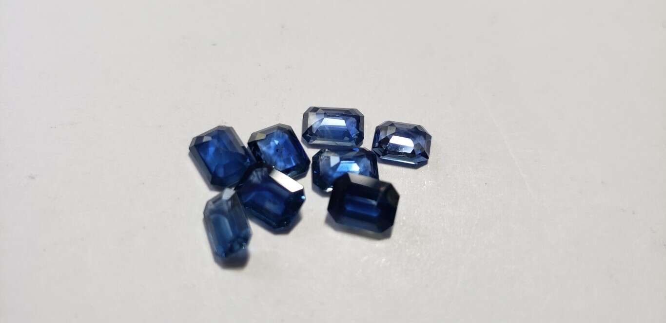 Blue Sapphire Octagon: 7mm x 5mm