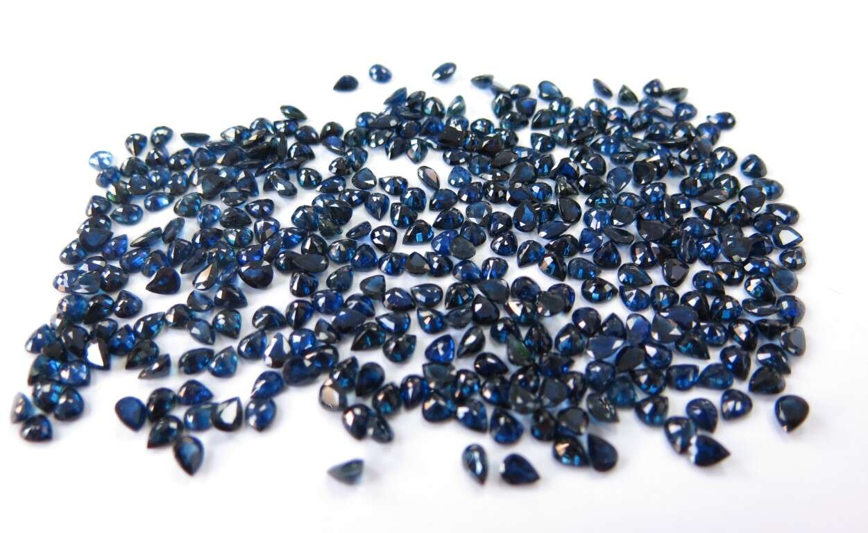 Blue Sapphire Pear: 5mm x 4mm