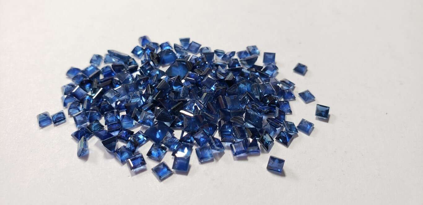 Blue Sapphire Square Cut: 3mm - 4mm