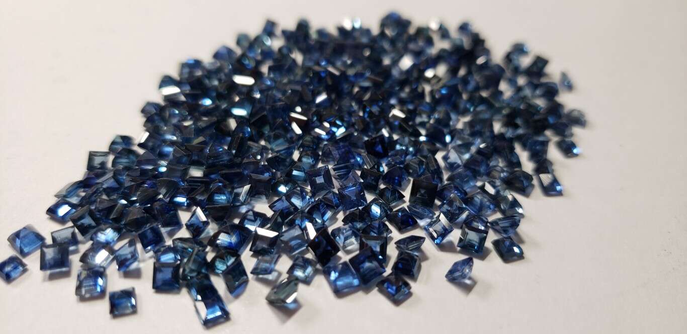 Blue Sapphire Square Cut: 3mm - 4mm