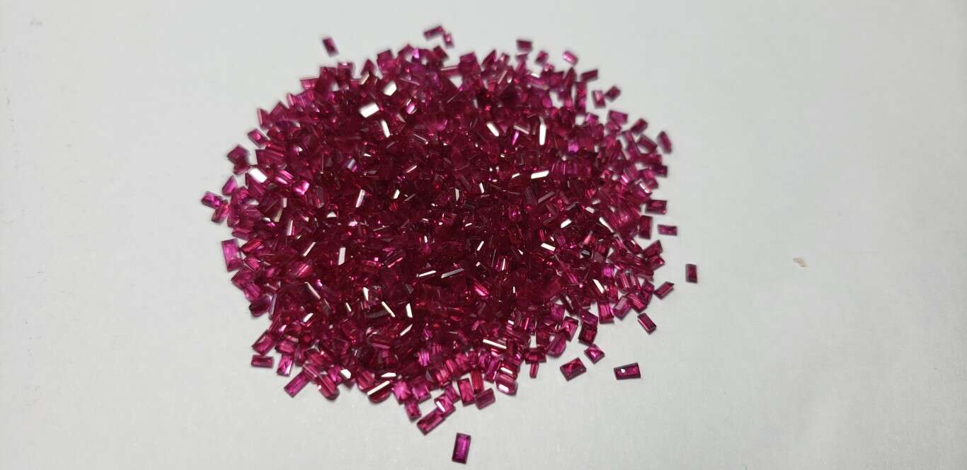 Ruby Baguette: 3mm x 2mm
