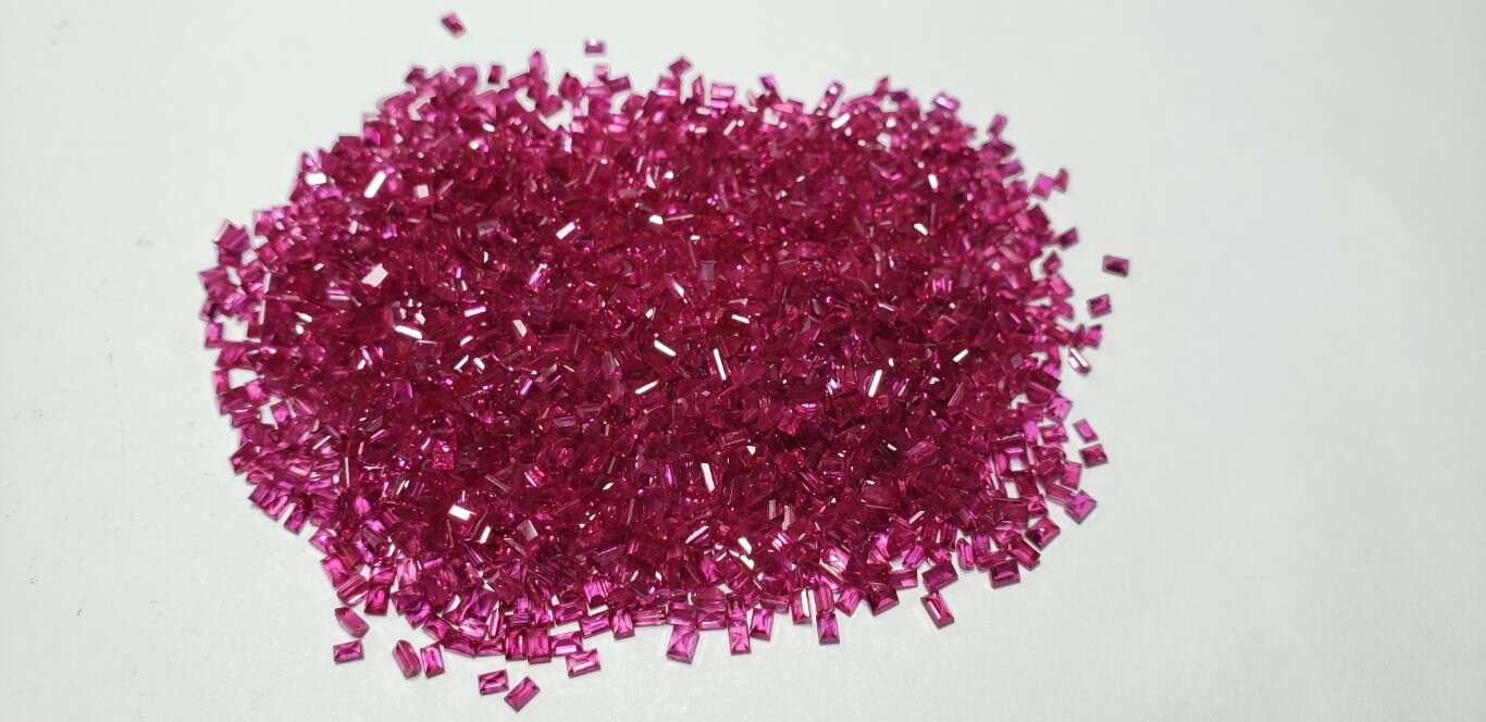 Ruby Baguette: 3mm x 2mm