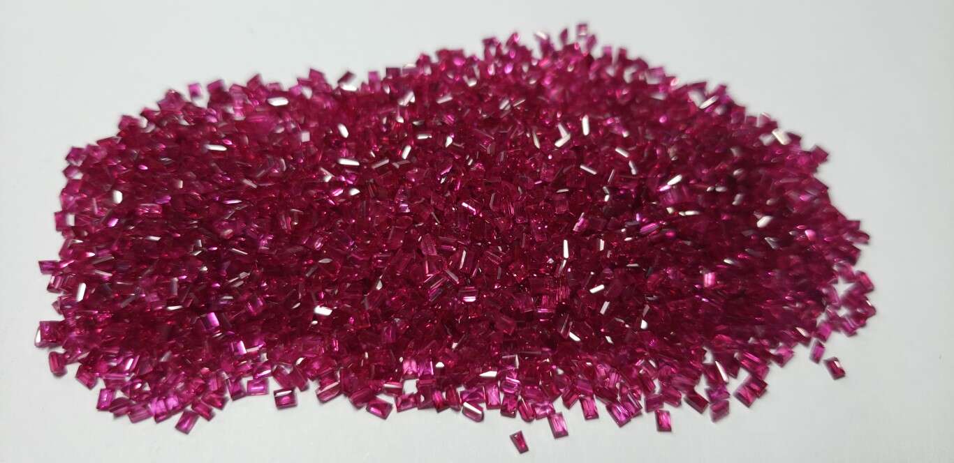 Ruby Baguette: 3mm x 2mm