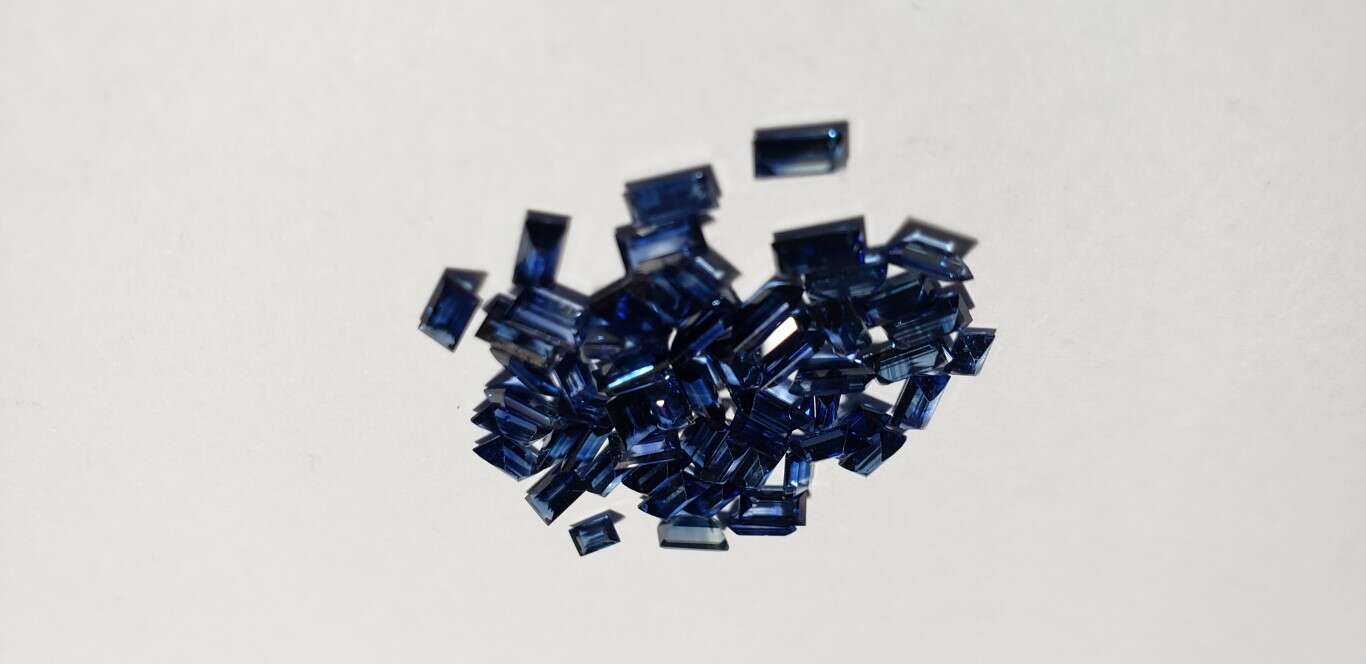Blue Sapphire Baguette: 4mm x 2mm