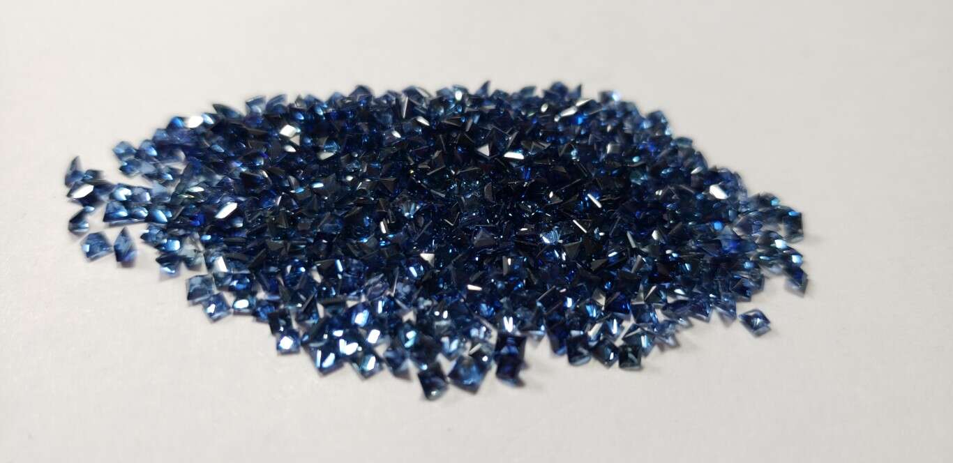 Blue Sapphire Princess Cut: 2mm - 3mm