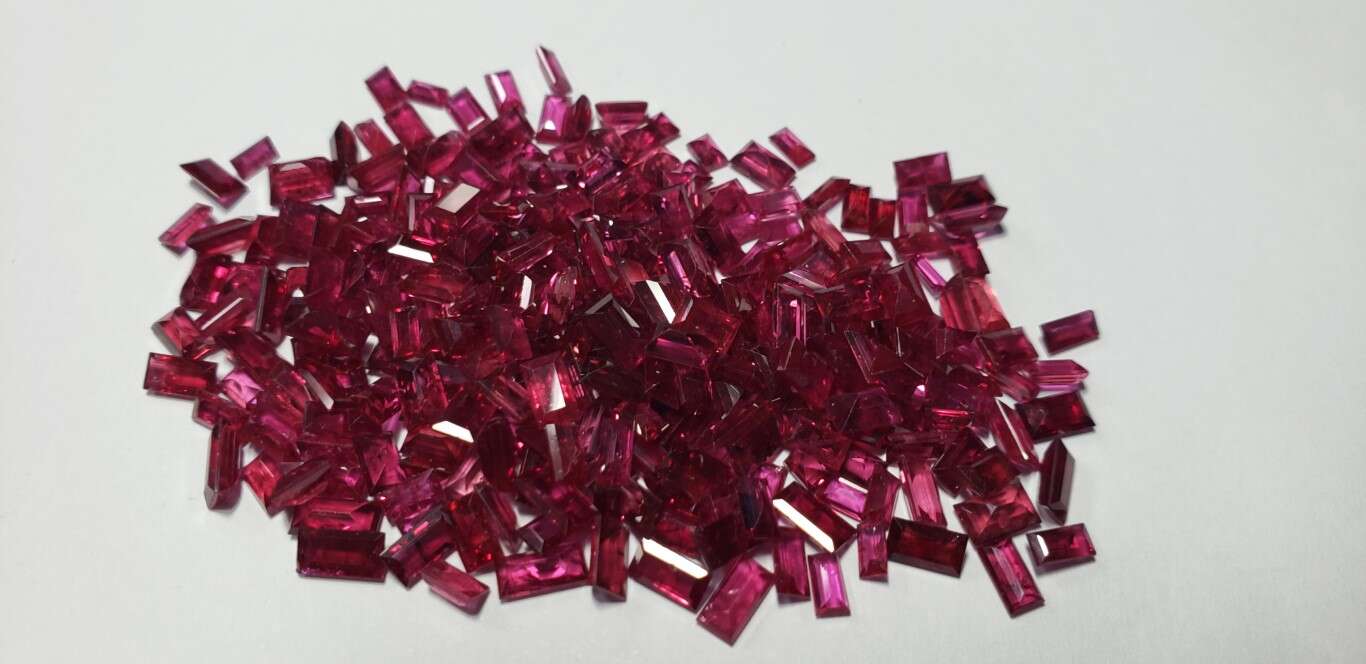 Ruby Baguette: 3.5mm - 5mm