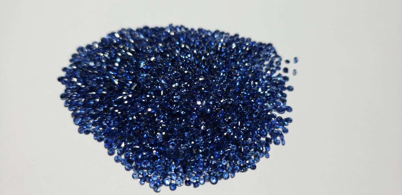 Blue Sapphire Diamond Cut: 1.5mm - 2.5mm