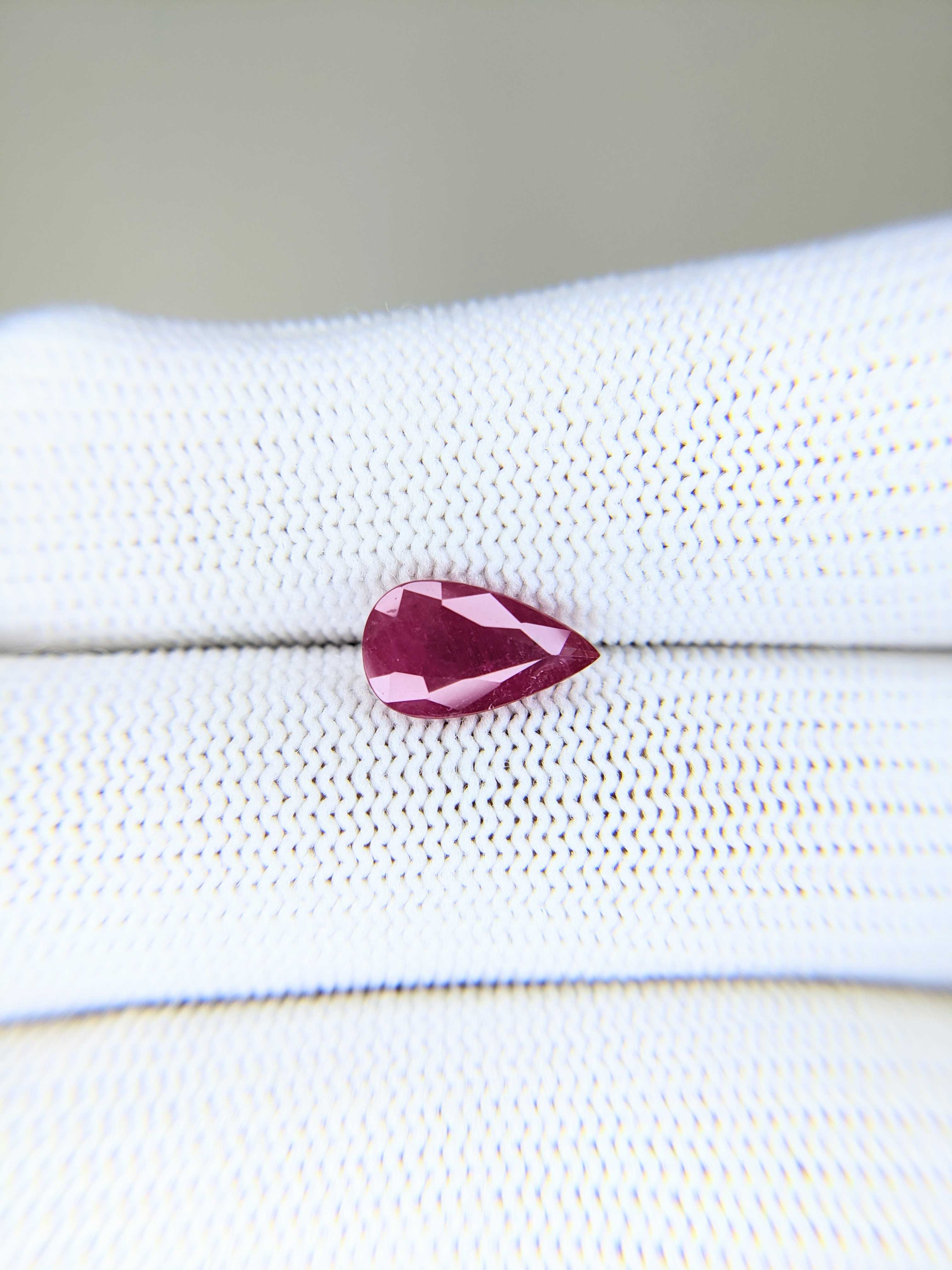RUBY Pear: 2.49ct